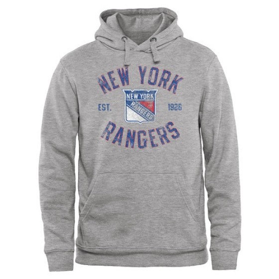 Men's New York Rangers Heritage Pullover Hoodie - Ash -