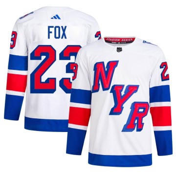 Authentic Adidas Men's Adam Fox New York Rangers 2024 Stadium Series Primegreen Jersey - White