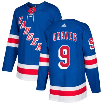 Authentic Adidas Men's Adam Graves New York Rangers Jersey - Royal