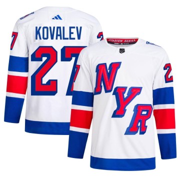 Authentic Adidas Men's Alex Kovalev New York Rangers 2024 Stadium Series Primegreen Jersey - White