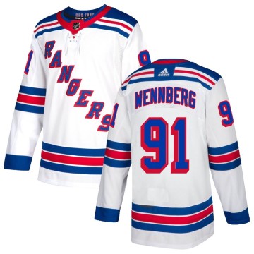 Authentic Adidas Men's Alex Wennberg New York Rangers Jersey - White
