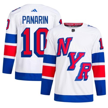 Authentic Adidas Men's Artemi Panarin New York Rangers 2024 Stadium Series Primegreen Jersey - White