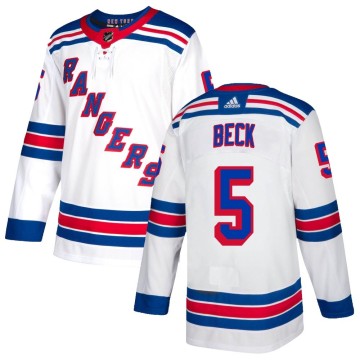 Authentic Adidas Men's Barry Beck New York Rangers Jersey - White