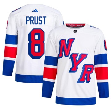 Authentic Adidas Men's Brandon Prust New York Rangers 2024 Stadium Series Primegreen Jersey - White