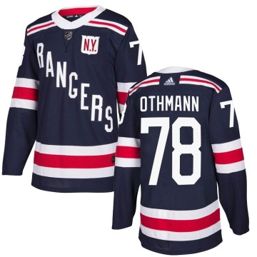 Authentic Adidas Men's Brennan Othmann New York Rangers 2018 Winter Classic Home Jersey - Navy Blue