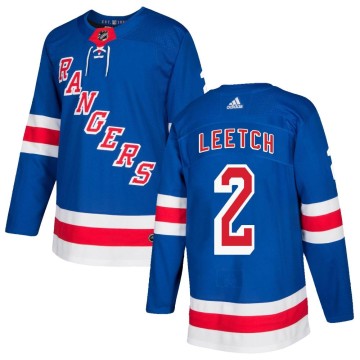 Authentic Adidas Men's Brian Leetch New York Rangers Home Jersey - Royal Blue