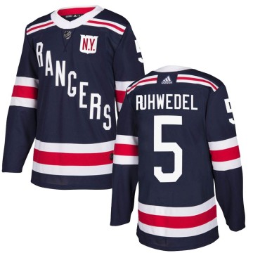 Authentic Adidas Men's Chad Ruhwedel New York Rangers 2018 Winter Classic Home Jersey - Navy Blue