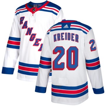 Authentic Adidas Men's Chris Kreider New York Rangers Jersey - White