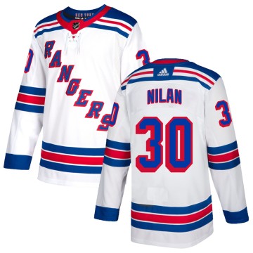 Authentic Adidas Men's Chris Nilan New York Rangers Jersey - White