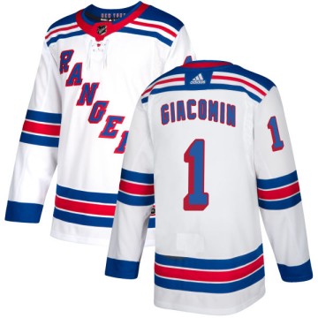 Authentic Adidas Men's Eddie Giacomin New York Rangers Jersey - White