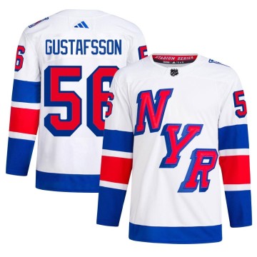 Authentic Adidas Men's Erik Gustafsson New York Rangers 2024 Stadium Series Primegreen Jersey - White