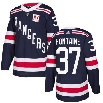 Authentic Adidas Men's Gabriel Fontaine New York Rangers 2018 Winter Classic Home Jersey - Navy Blue