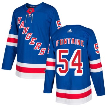 Authentic Adidas Men's Gabriel Fontaine New York Rangers Home Jersey - Royal Blue