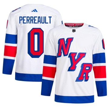 Authentic Adidas Men's Gabriel Perreault New York Rangers 2024 Stadium Series Primegreen Jersey - White