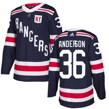 Authentic Adidas Men's Glenn Anderson New York Rangers 2018 Winter Classic Home Jersey - Navy Blue