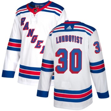 Authentic Adidas Men's Henrik Lundqvist New York Rangers Jersey - White