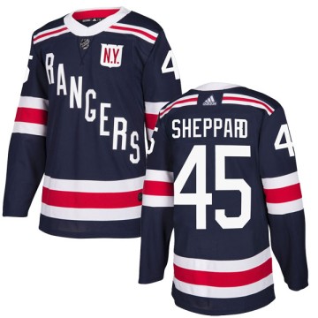 Authentic Adidas Men's James Sheppard New York Rangers 2018 Winter Classic Home Jersey - Navy Blue