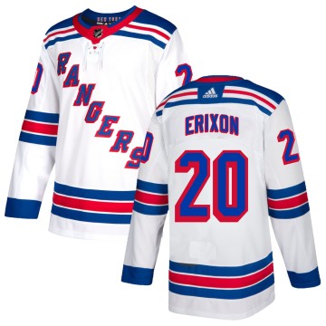 Authentic Adidas Men's Jan Erixon New York Rangers Jersey - White
