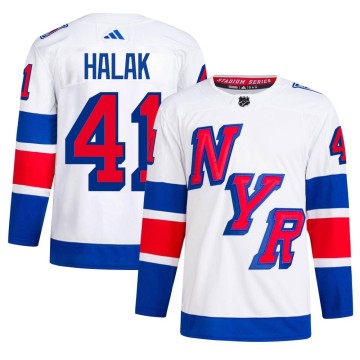 Authentic Adidas Men's Jaroslav Halak New York Rangers 2024 Stadium Series Primegreen Jersey - White