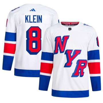 Authentic Adidas Men's Kevin Klein New York Rangers 2024 Stadium Series Primegreen Jersey - White
