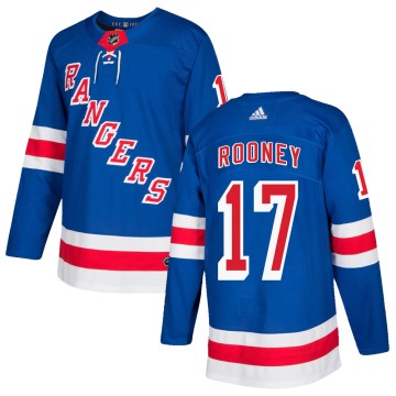 Authentic Adidas Men's Kevin Rooney New York Rangers Home Jersey - Royal Blue