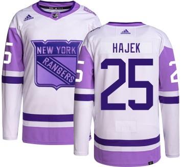 Authentic Adidas Men's Libor Hajek New York Rangers Hockey Fights Cancer Jersey -