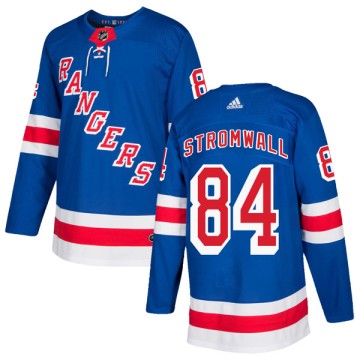 Authentic Adidas Men's Malte Stromwall New York Rangers Home Jersey - Royal Blue