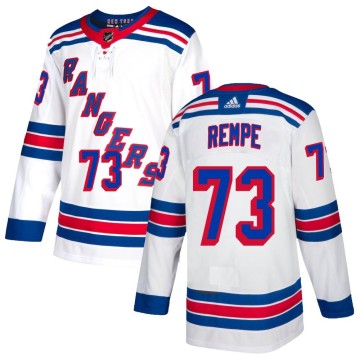Authentic Adidas Men's Matt Rempe New York Rangers Jersey - White