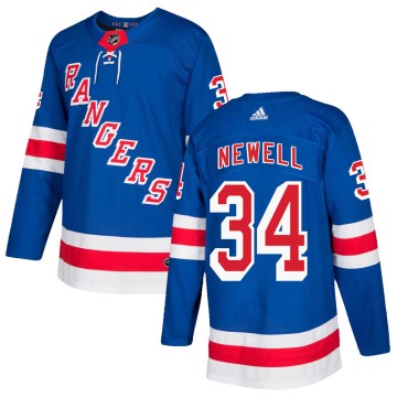 Authentic Adidas Men's Patrick Newell New York Rangers Home Jersey - Royal Blue