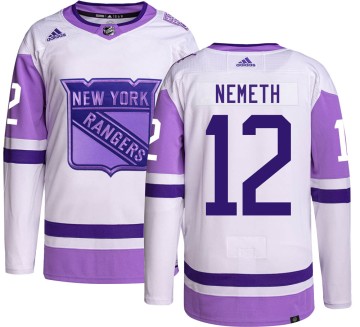 Authentic Adidas Men's Patrik Nemeth New York Rangers Hockey Fights Cancer Jersey -