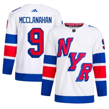 Authentic Adidas Men's Rob Mcclanahan New York Rangers 2024 Stadium Series Primegreen Jersey - White