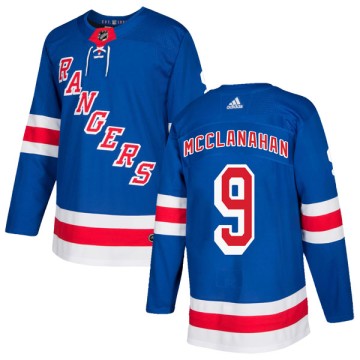 Authentic Adidas Men's Rob Mcclanahan New York Rangers Home Jersey - Royal Blue