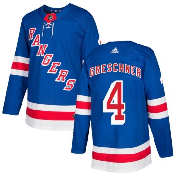 Authentic Adidas Men's Ron Greschner New York Rangers Home Jersey - Royal Blue