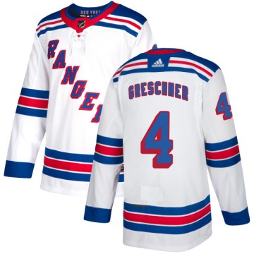 Authentic Adidas Men's Ron Greschner New York Rangers Jersey - White