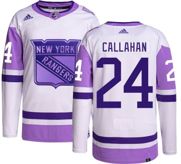 Authentic Adidas Men's Ryan Callahan New York Rangers Hockey Fights Cancer Jersey -