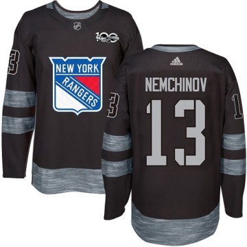Authentic Adidas Men's Sergei Nemchinov New York Rangers 1917-2017 100th Anniversary Jersey - Black