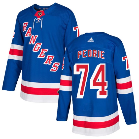 Authentic Adidas Men's Vince Pedrie New York Rangers Home Jersey - Royal Blue