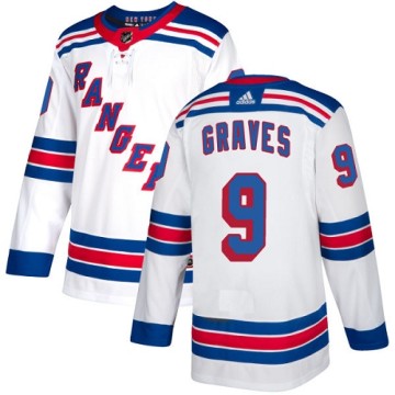 Authentic Adidas Women's Adam Graves New York Rangers Away Jersey - White