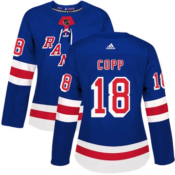 Authentic Adidas Women's Andrew Copp New York Rangers Home Jersey - Royal Blue