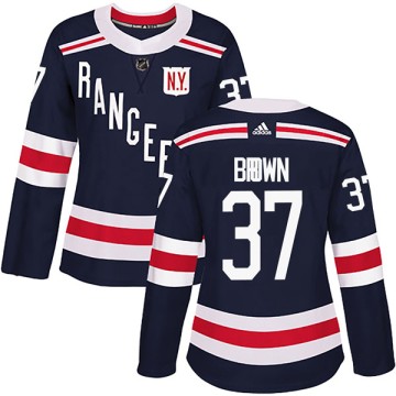 Authentic Adidas Women's Chris Brown New York Rangers 2018 Winter Classic Home Jersey - Navy Blue