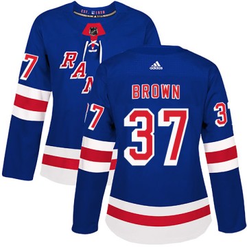 Authentic Adidas Women's Chris Brown New York Rangers Home Jersey - Royal Blue