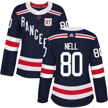 Authentic Adidas Women's Chris Nell New York Rangers 2018 Winter Classic Home Jersey - Navy Blue