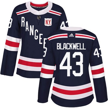 Authentic Adidas Women's Colin Blackwell New York Rangers 2018 Winter Classic Home Jersey - Navy Blue