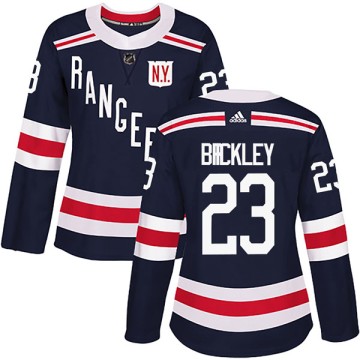 Authentic Adidas Women's Connor Brickley New York Rangers 2018 Winter Classic Home Jersey - Navy Blue