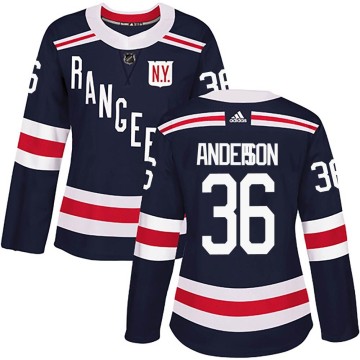 Authentic Adidas Women's Glenn Anderson New York Rangers 2018 Winter Classic Home Jersey - Navy Blue