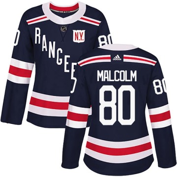 Authentic Adidas Women's Jeff Malcolm New York Rangers 2018 Winter Classic Home Jersey - Navy Blue
