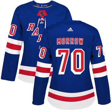 Authentic Adidas Women's Joe Morrow New York Rangers Home Jersey - Royal Blue