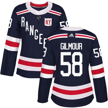 Authentic Adidas Women's John Gilmour New York Rangers 2018 Winter Classic Home Jersey - Navy Blue