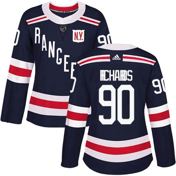 Authentic Adidas Women's Justin Richards New York Rangers 2018 Winter Classic Home Jersey - Navy Blue