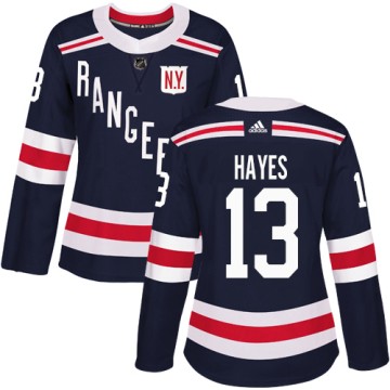 Authentic Adidas Women's Kevin Hayes New York Rangers 2018 Winter Classic Jersey - Navy Blue